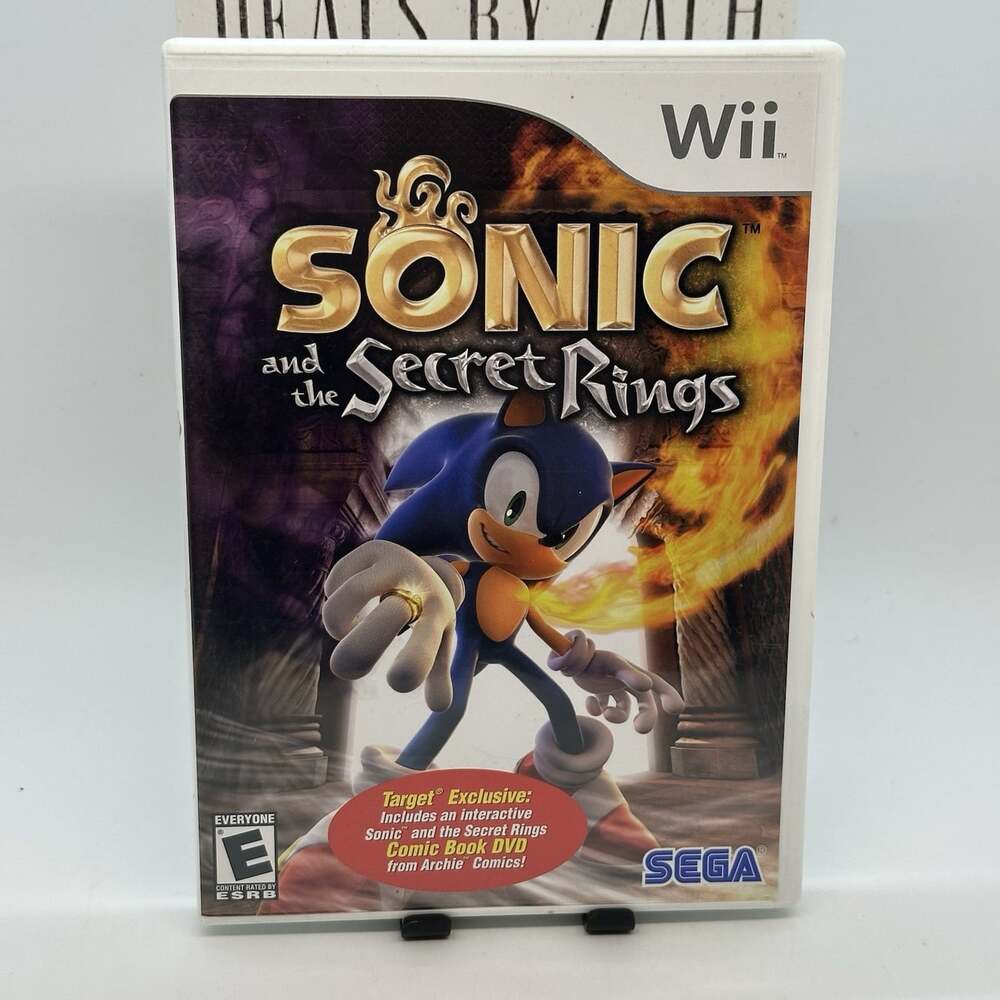 Sonic and the Secret Rings Nintendo Wii Target Exclusive with Comic DVD COMPLETE